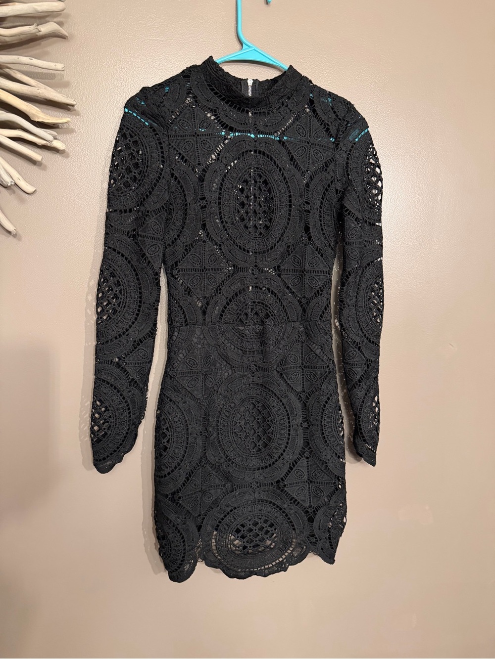 Vintage Shop Crochet Knit Mini Dress